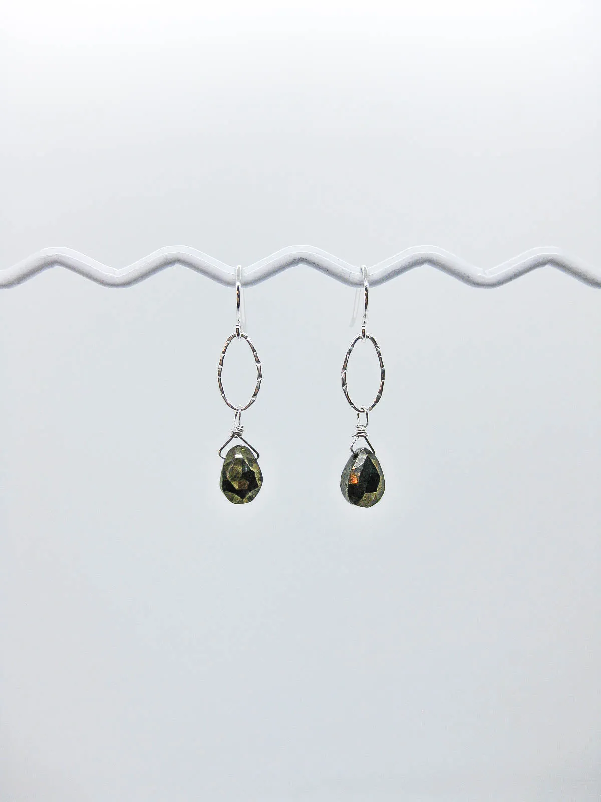 Chrysanthe: Pyrite Earrings - e532