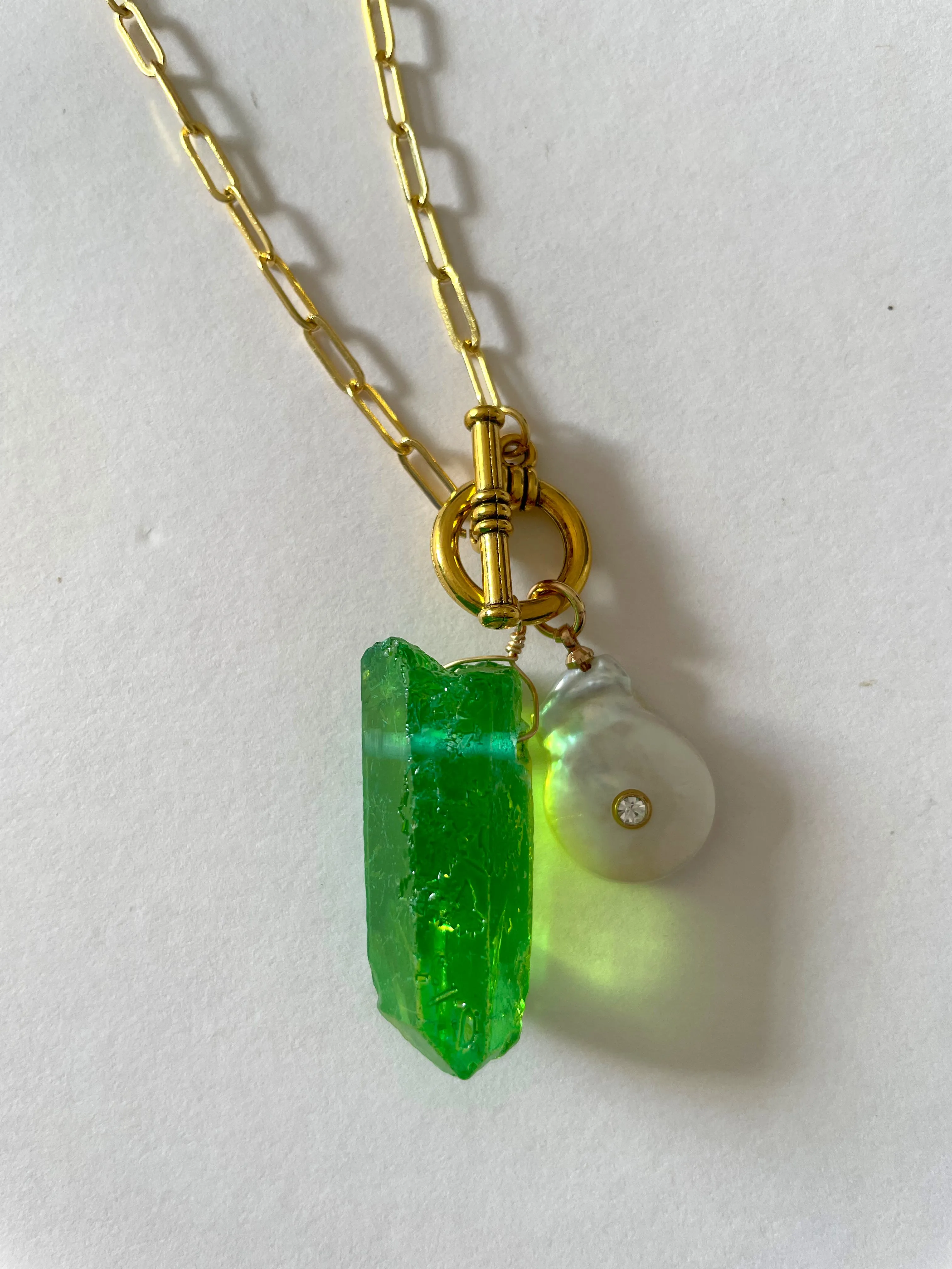 Citrus quartz necklace