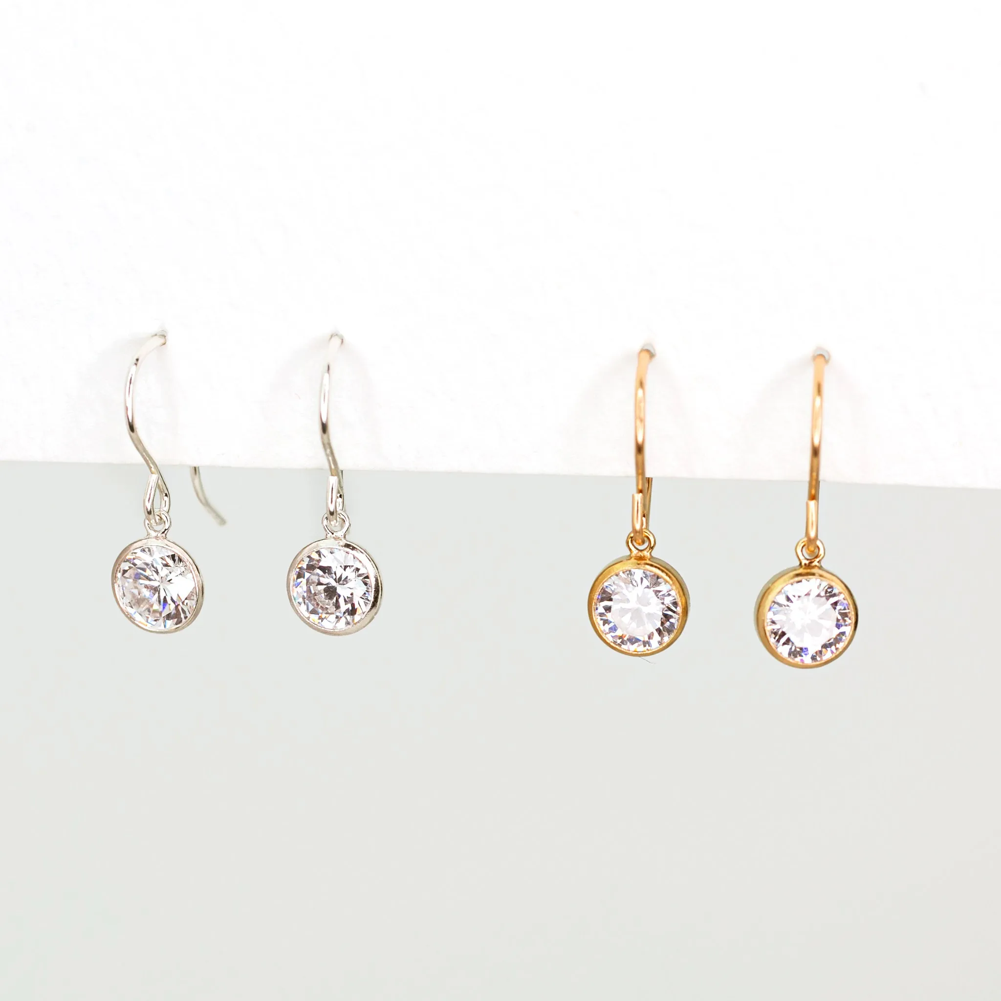 Collette Solitaire Drop Earrings