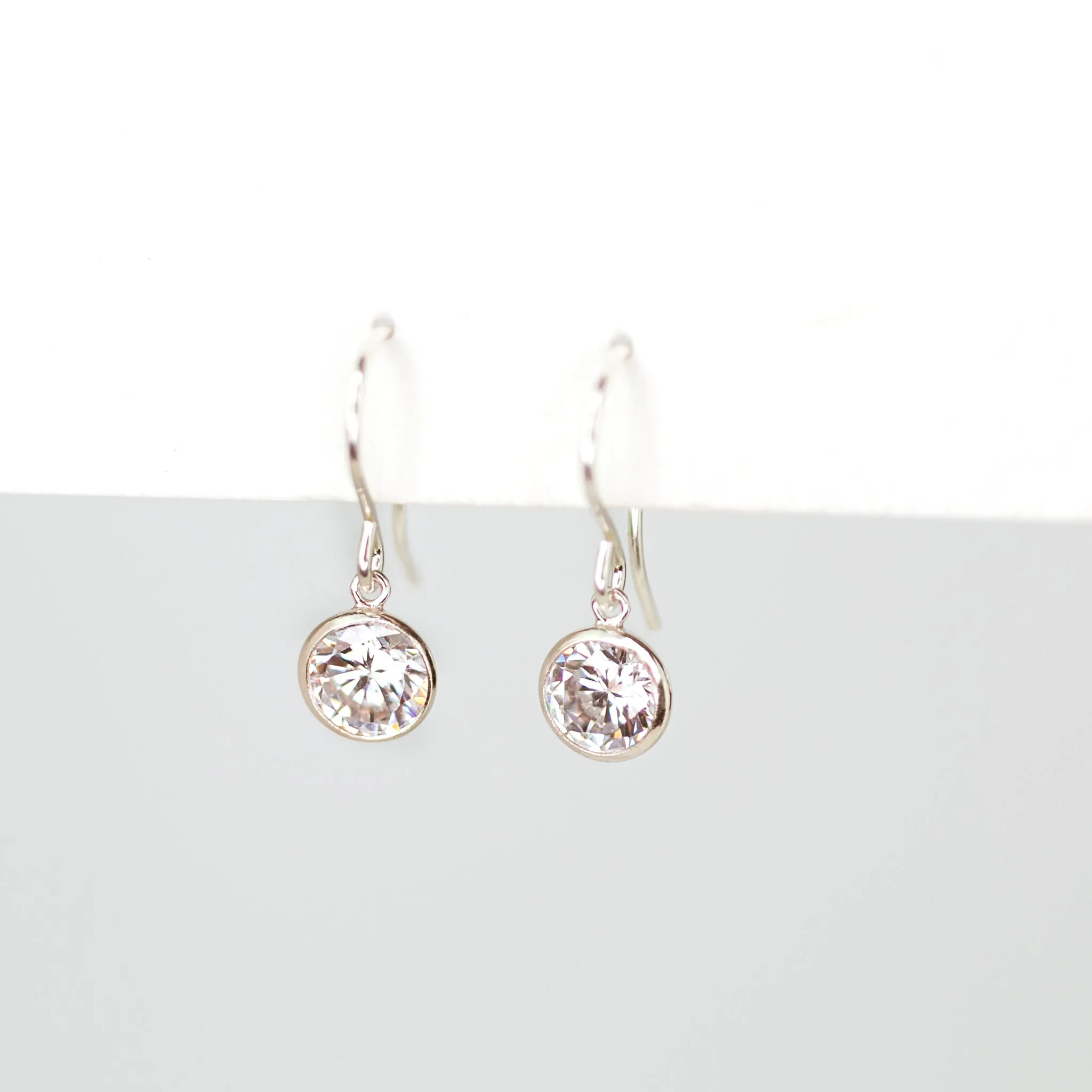 Collette Solitaire Drop Earrings