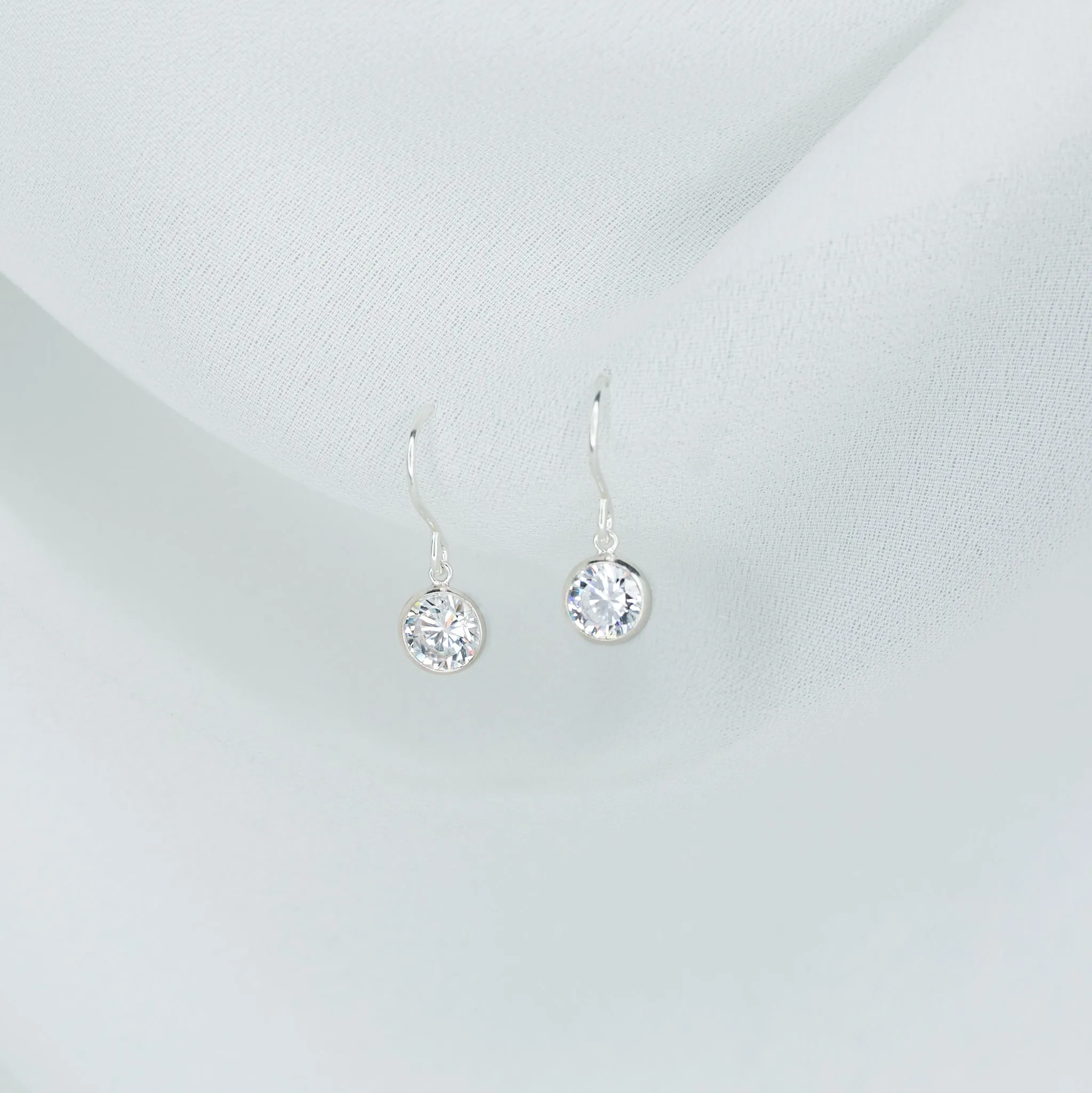 Collette Solitaire Drop Earrings