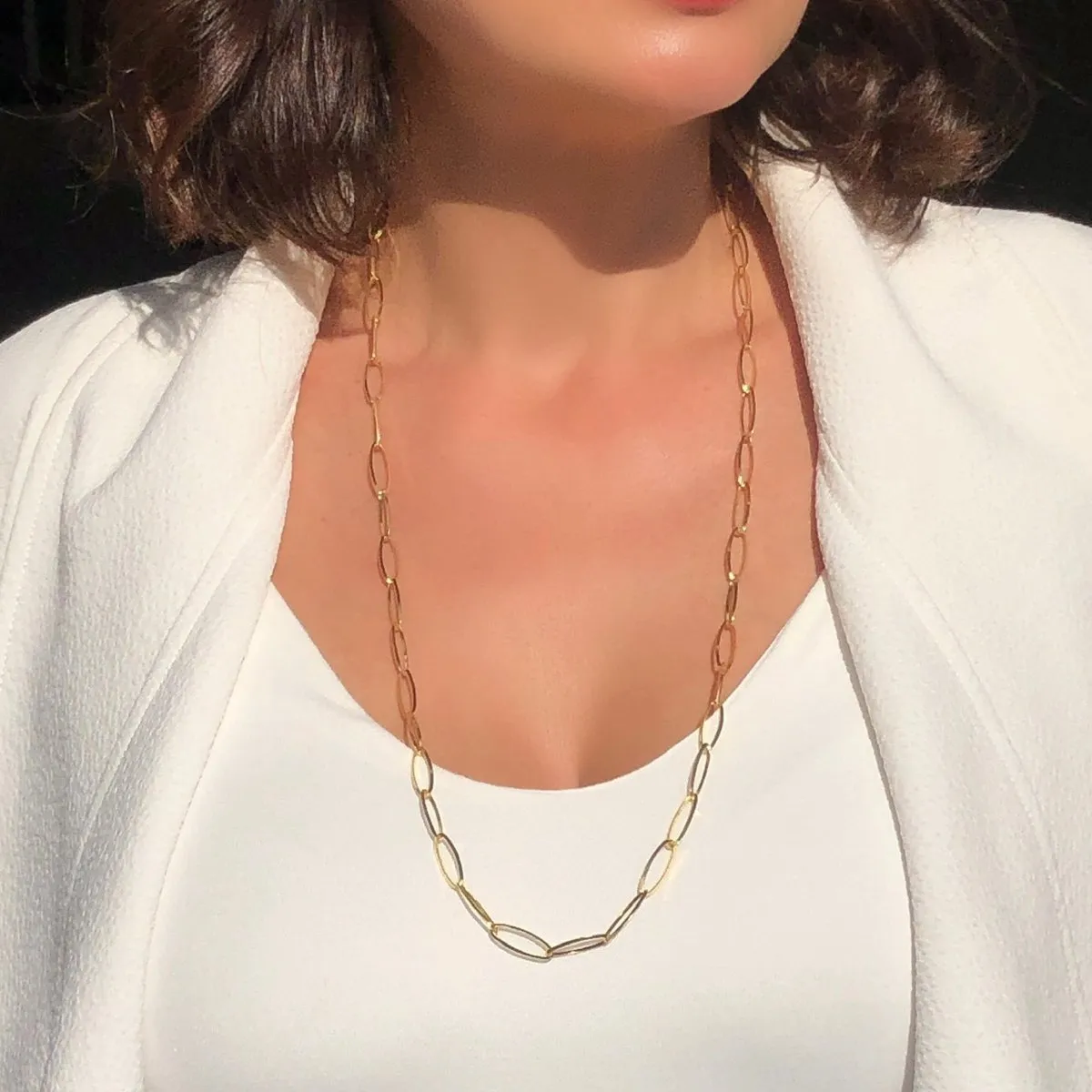 Convertible Oval Chain Necklace For Eyewear