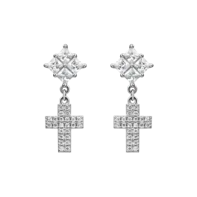 Cross Drop Earring