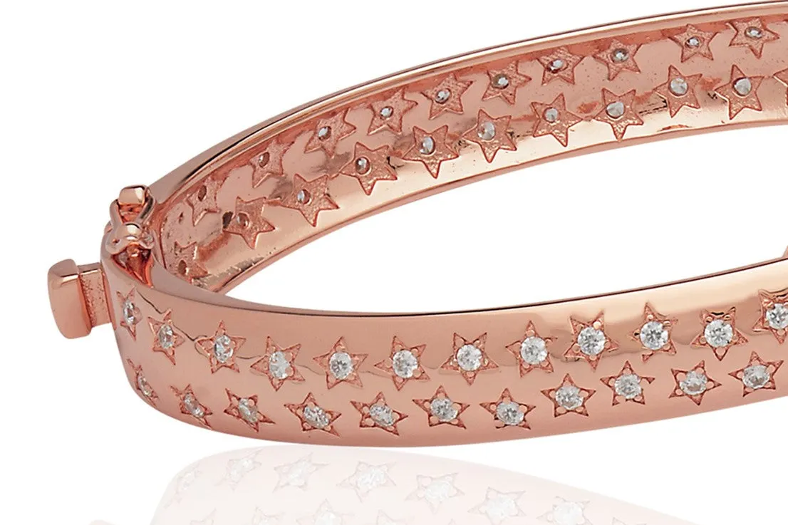 CZ Star Bangle Bracelet