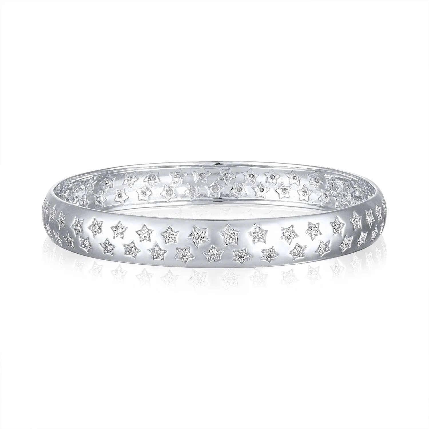 CZ Star Bangle Bracelet