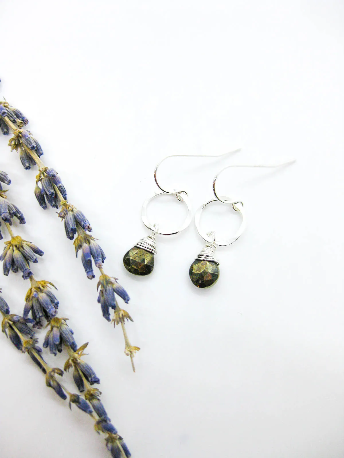 Daisy: Pyrite Earrings - e726