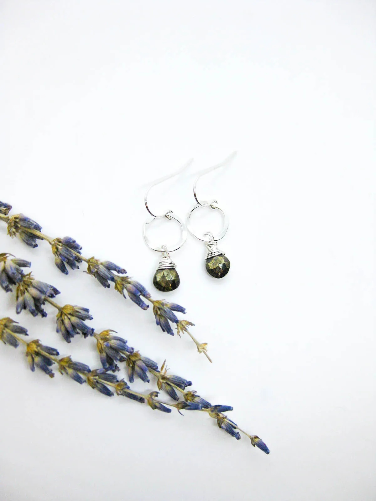 Daisy: Pyrite Earrings - e726