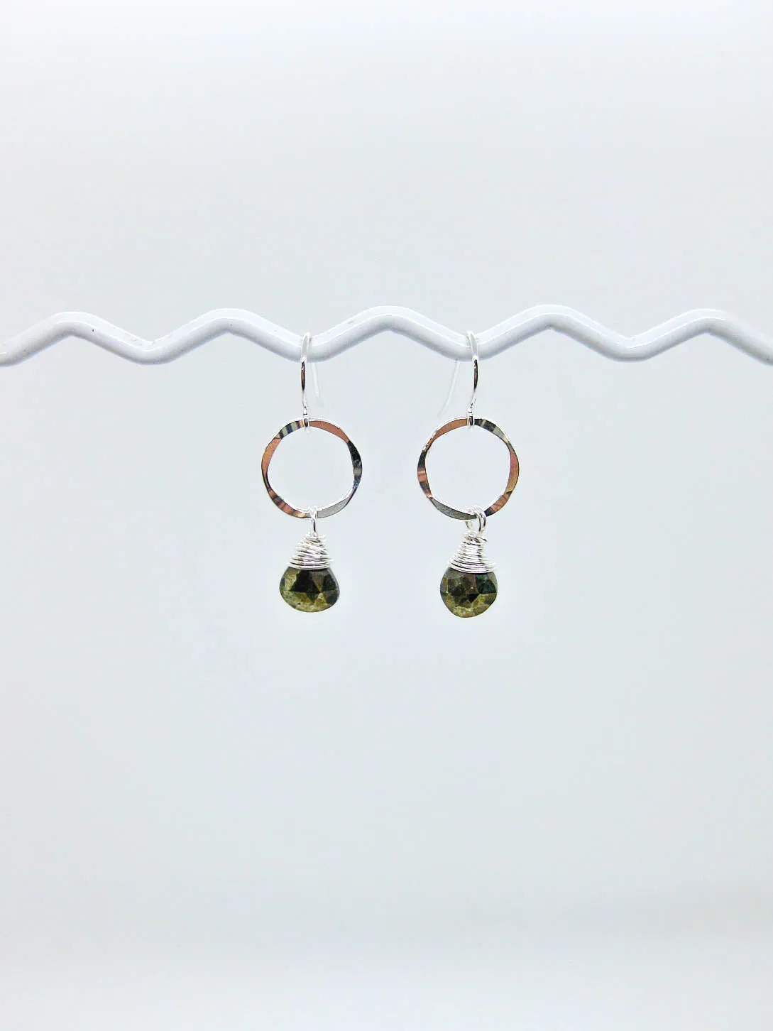 Daisy: Pyrite Earrings - e726