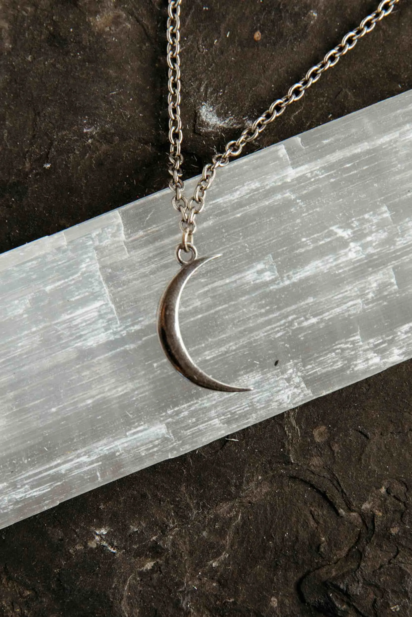 Darkest Before The Dawn Moon Necklace