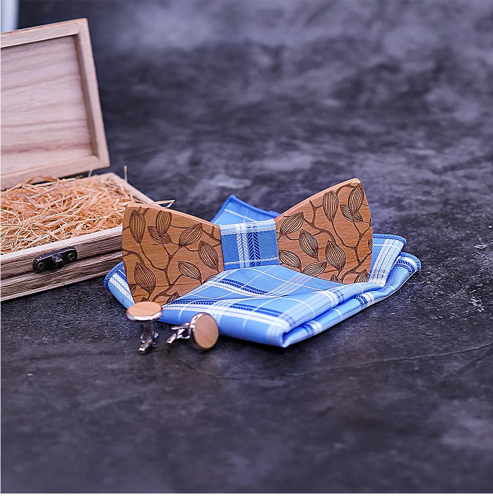 Darwin Wooden Bow Tie Set