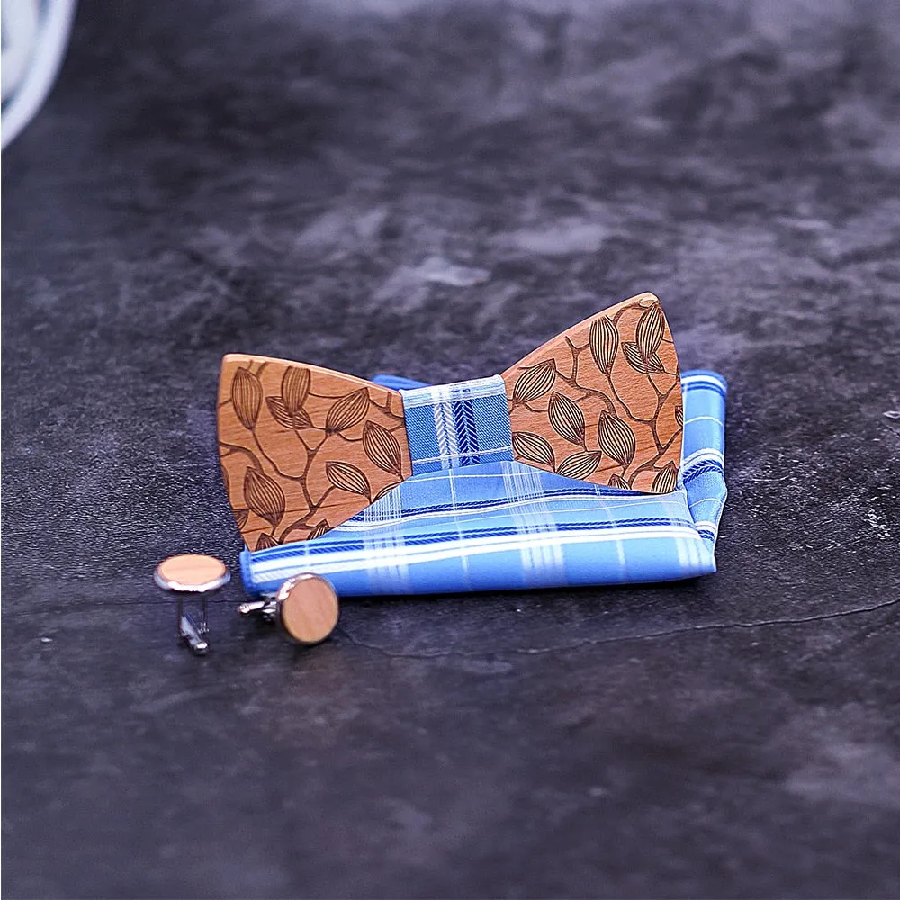 Darwin Wooden Bow Tie Set