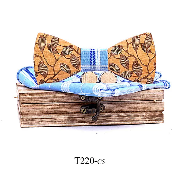 Darwin Wooden Bow Tie Set