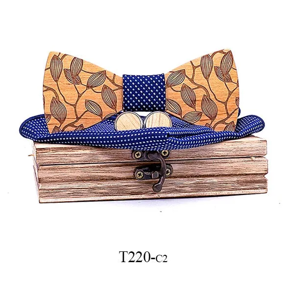 Darwin Wooden Bow Tie Set