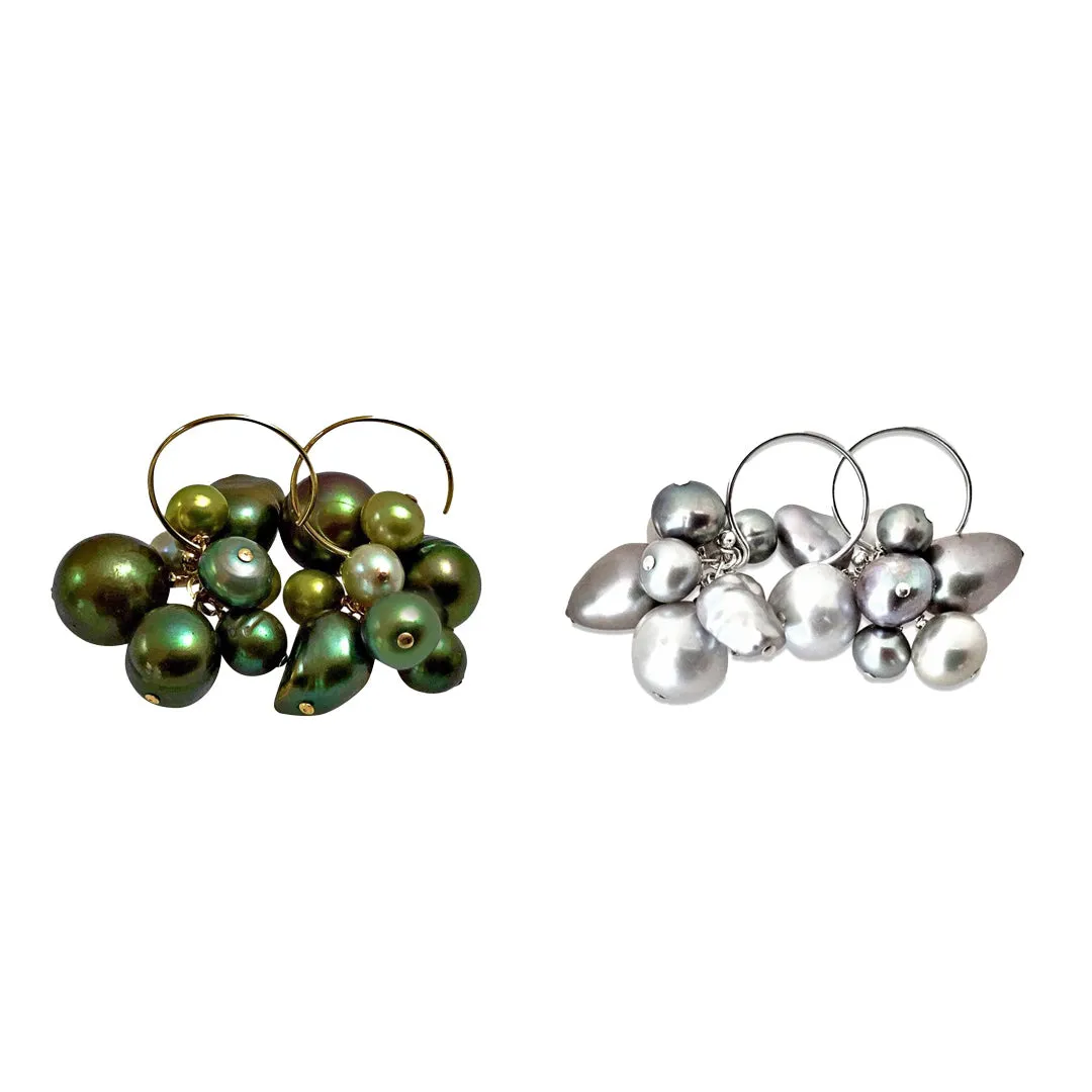 Denise Peacock, Pearl Cluster Earrings