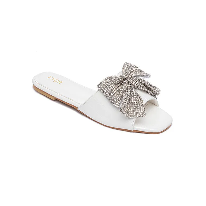 Diamante Bow Slide Sandal MY 217