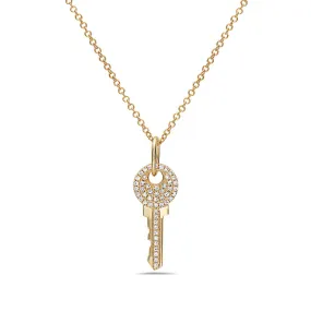 Diamond Mini Key Pendant