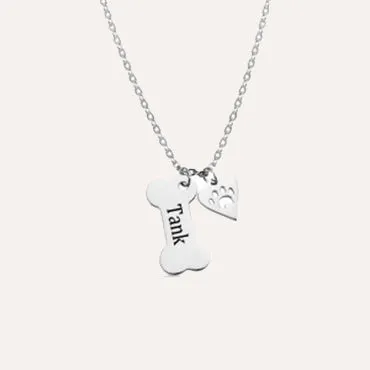 Dog Bone Pendant Necklace