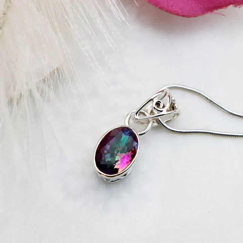 Echo Mystic Topaz Oval Pendant