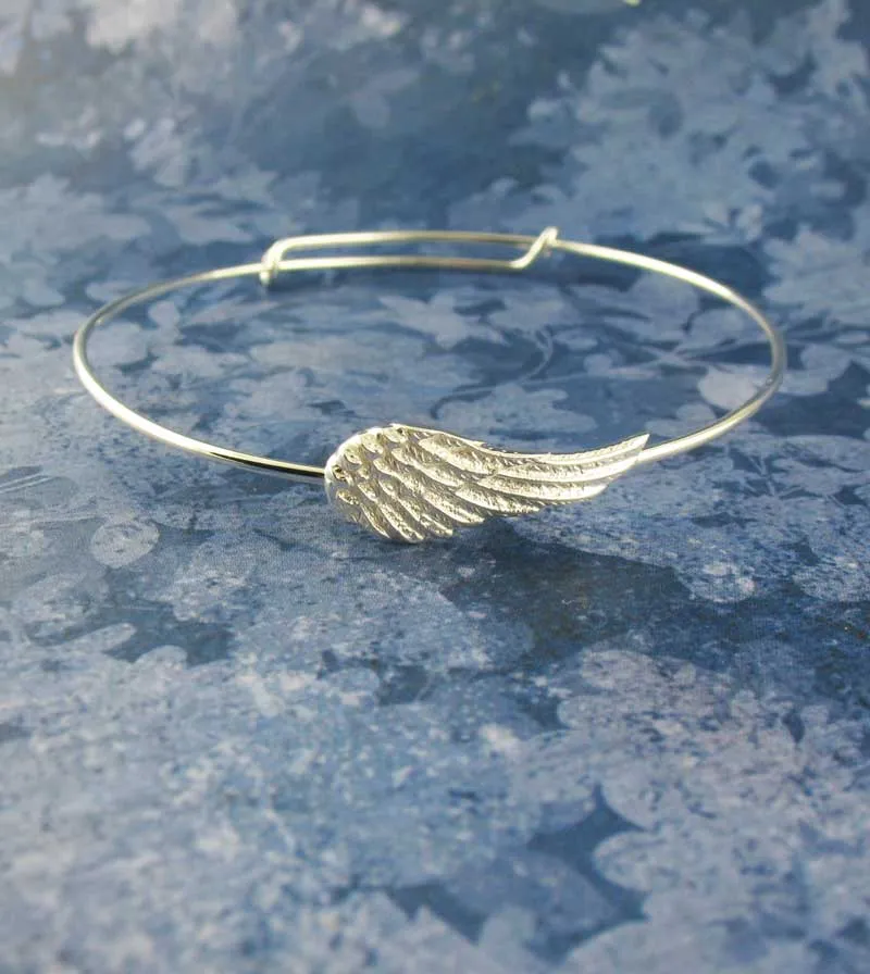 Elegant Angel Wing Adjustable Bangle