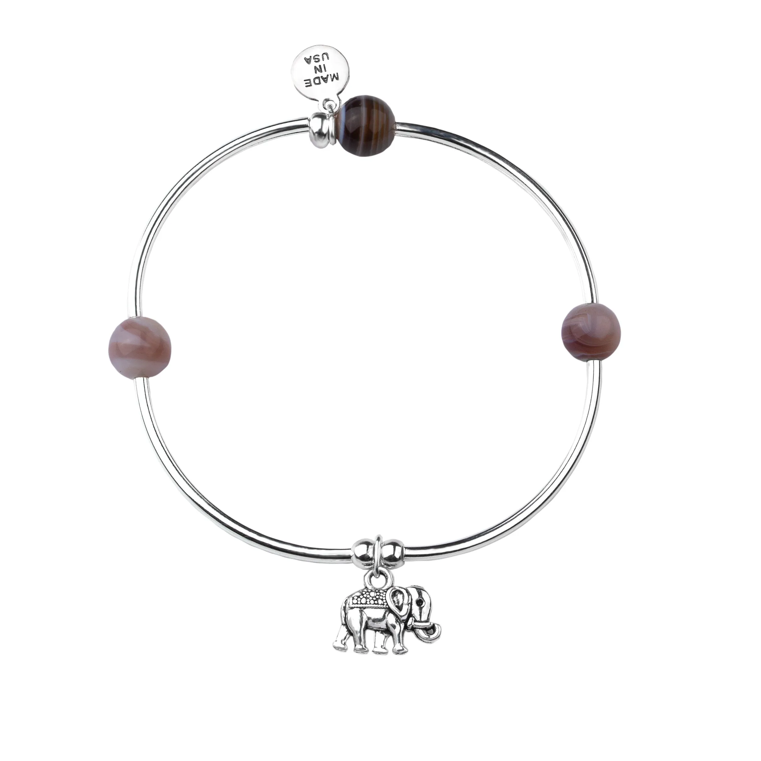 Elephant | Soft Bangle Charm Bracelet | Botswana