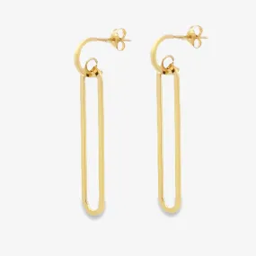 Elongated Paperclip Dangle Earrings