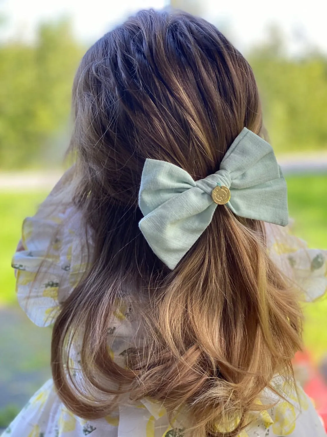 Emma Linen Hair Bow