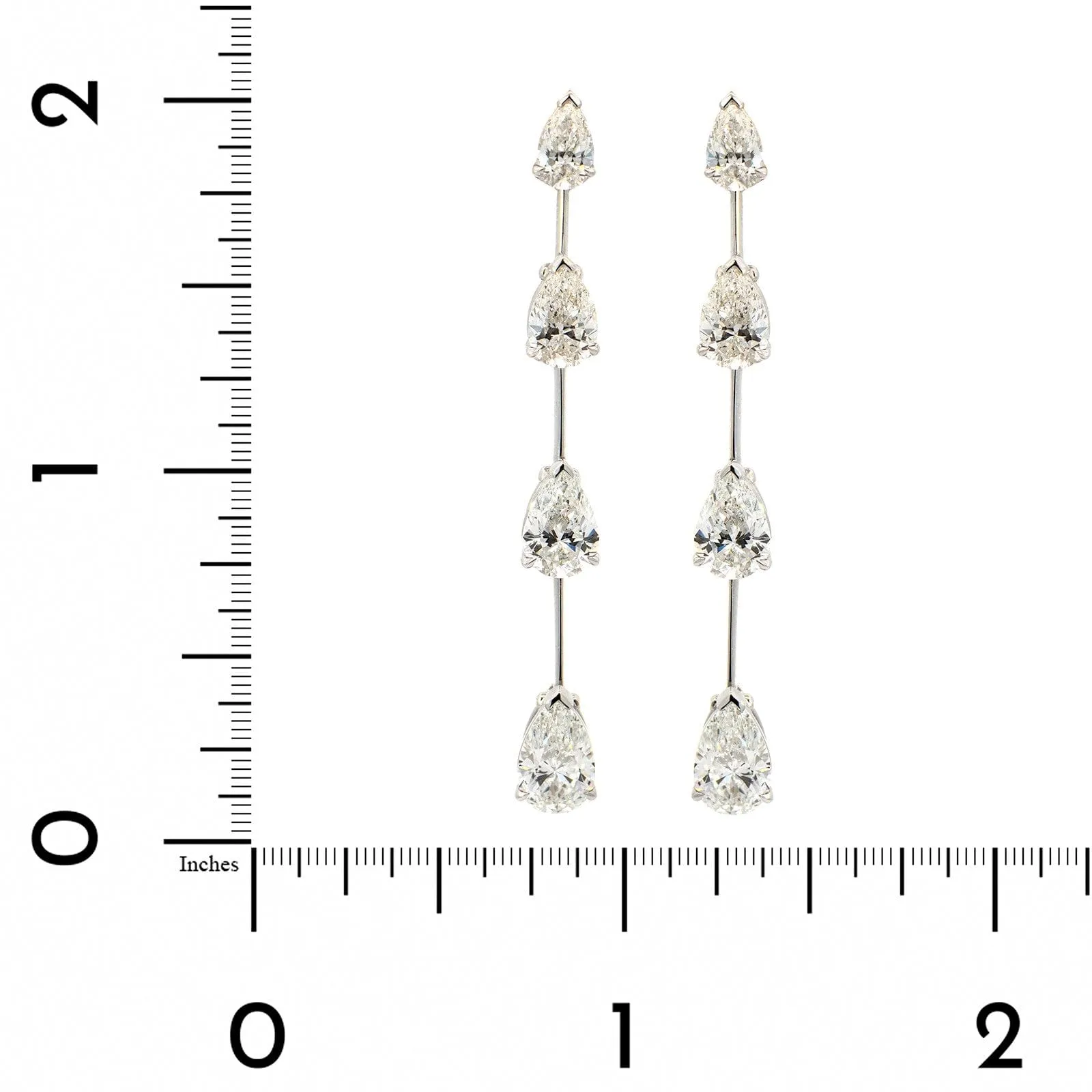 Etho Maria 18K White Gold Pear Shaped Diamond Drop Earrings