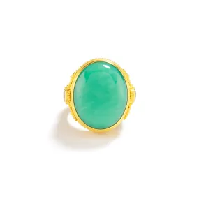 Fleur De Lys Chrysoprase Ring