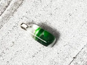 Fused Glass Mini Pendant ~ Kelly Green