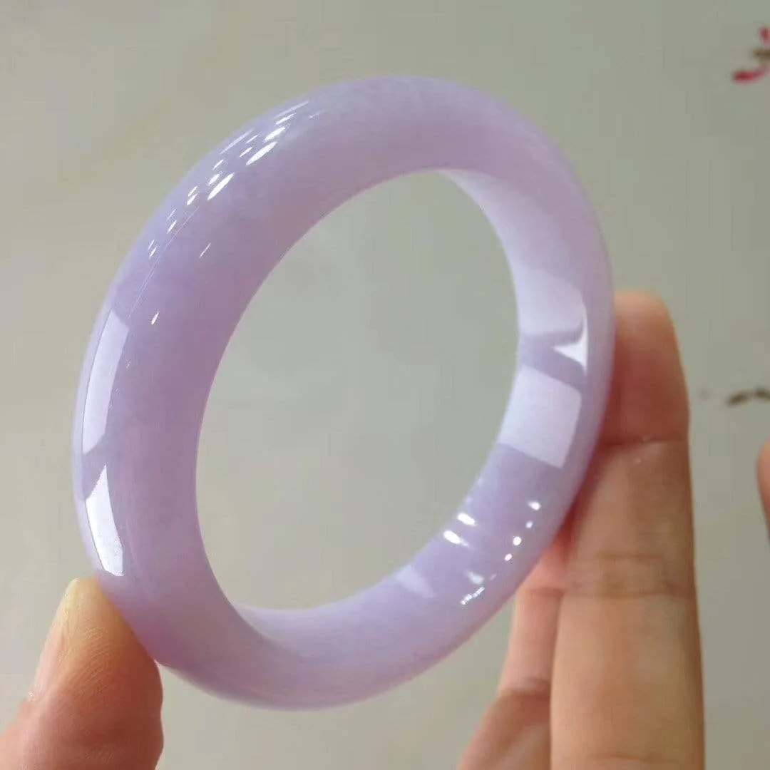 Genuine Burmese Lavender High-end Jade Jadeite Bangle Bracelet (58.4 mm) L13 ( Collectibles )