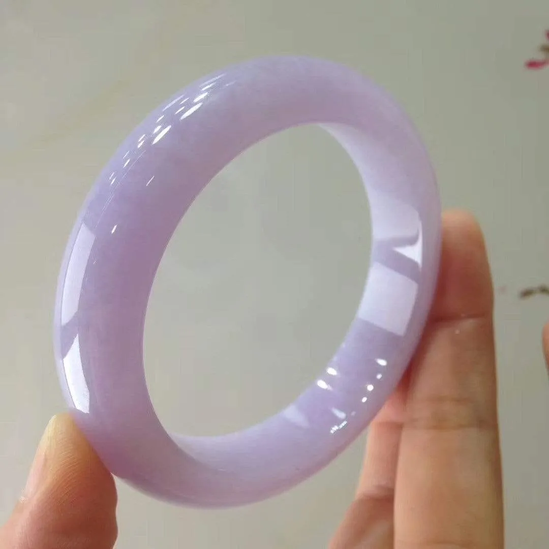 Genuine Burmese Lavender High-end Jade Jadeite Bangle Bracelet (58.4 mm) L13 ( Collectibles )