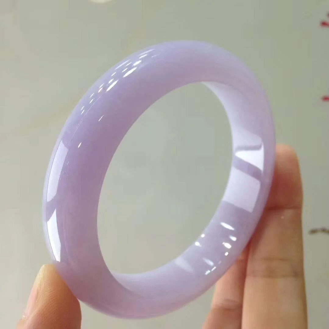 Genuine Burmese Lavender High-end Jade Jadeite Bangle Bracelet (58.4 mm) L13 ( Collectibles )