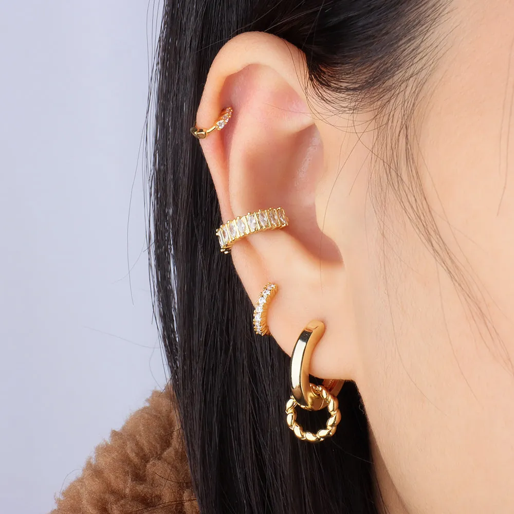 Glitter Gemstone Ear Cuff