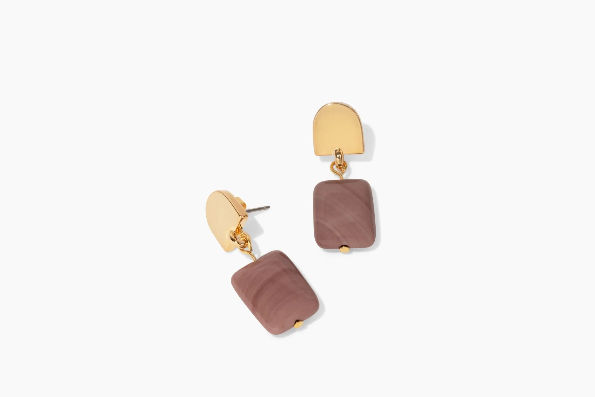 gold dome  purple jasper earrings