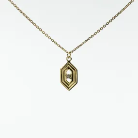 Gold Vermeil Hexagon Shaped Necklace