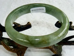 Good Green All Around Burmese Jadeite Bangle Bracelet 55 mm Grade A   Certificate (659)