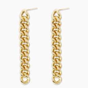 Gorjana Lou Link Drop Earrings (gold)