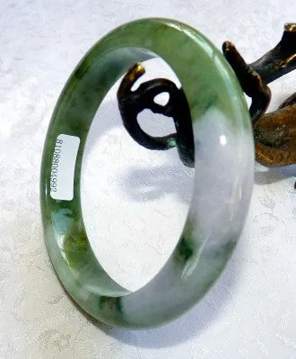 Green and Lavender Burmese Jadeite Bangle Bracelet 61 mm   Certificate (4993)