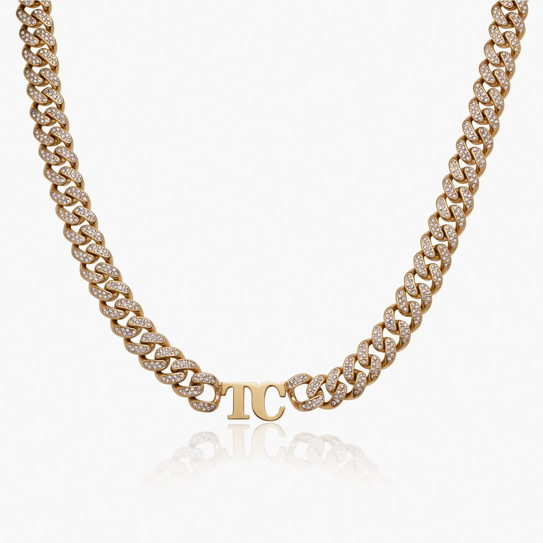 Iced Double Initial XL Cuban Chain