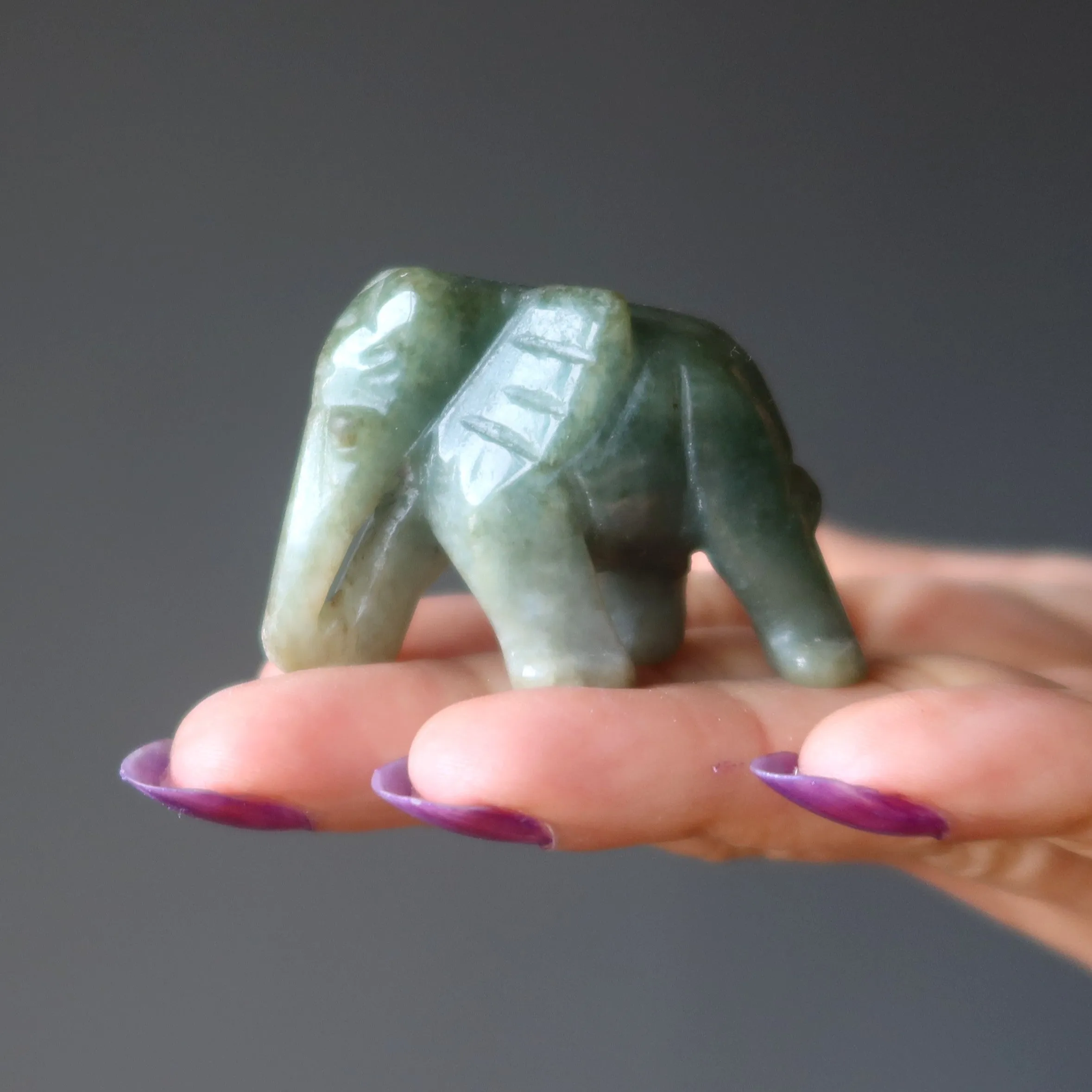 Jade Elephant Strength Spirit Majestic Jadeite Animal