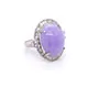 Lavender Jadeite Jade Diamond Platinum Ring