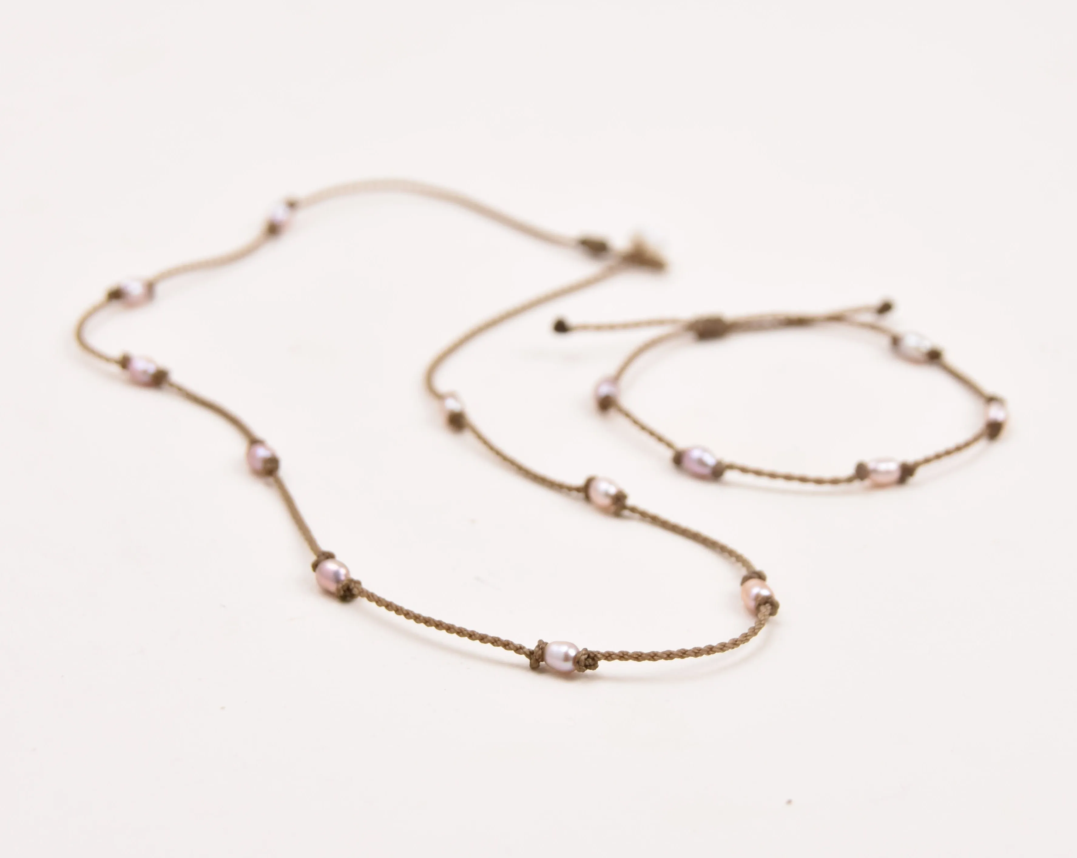 *LIMITED* Dainty Blush Rice Pearl Princess Necklace, Bracelet or BOTH!