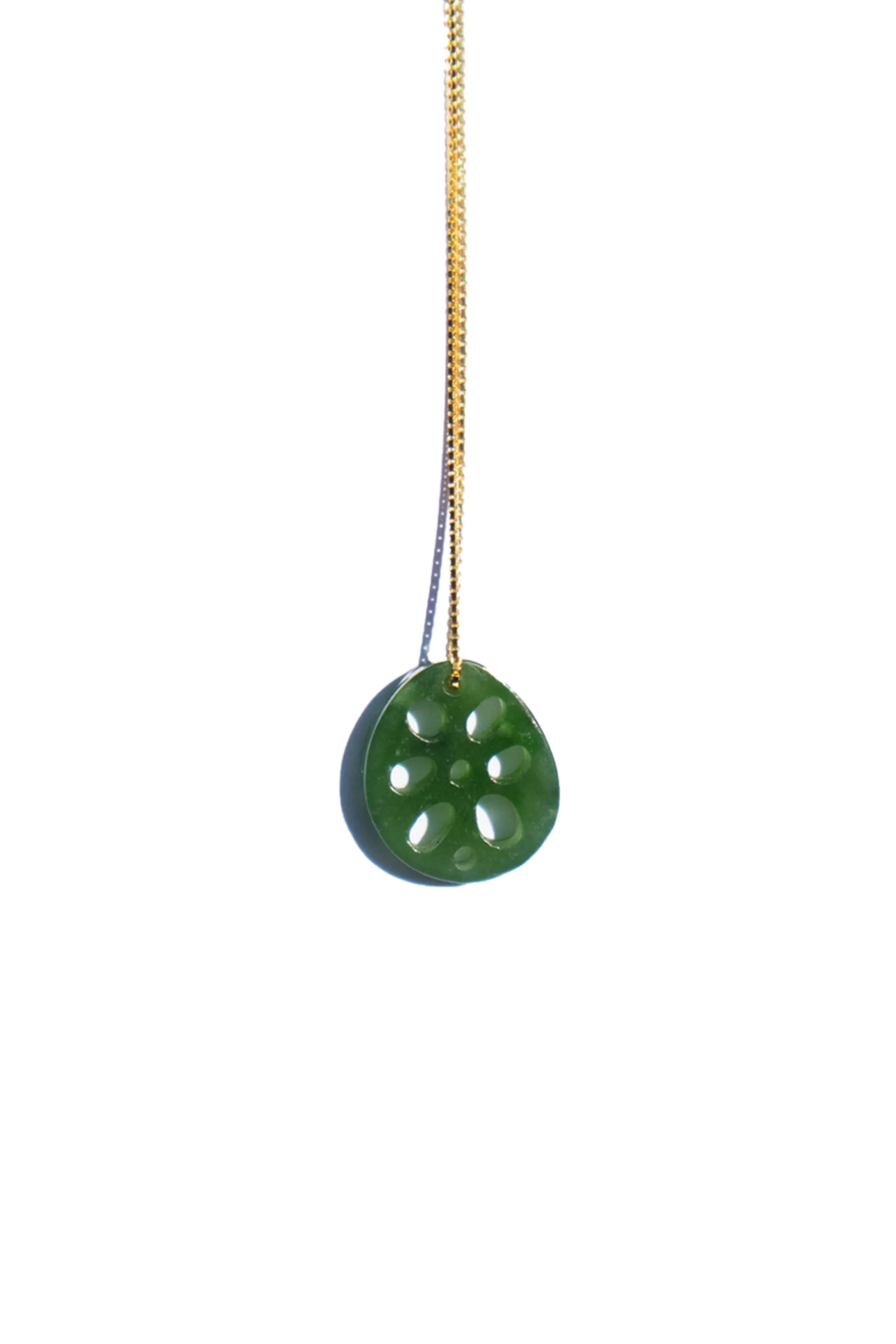 Lotus root jade pendant necklace