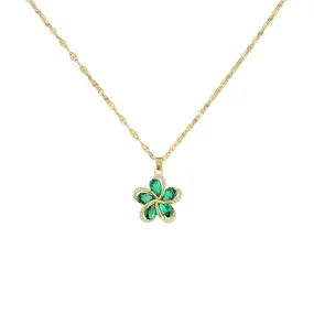 Lucky Charm Emerald Necklace