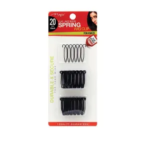 MAGIC | Flat - Not Bulky Spring Wig Clips 20PCS Black SWC20