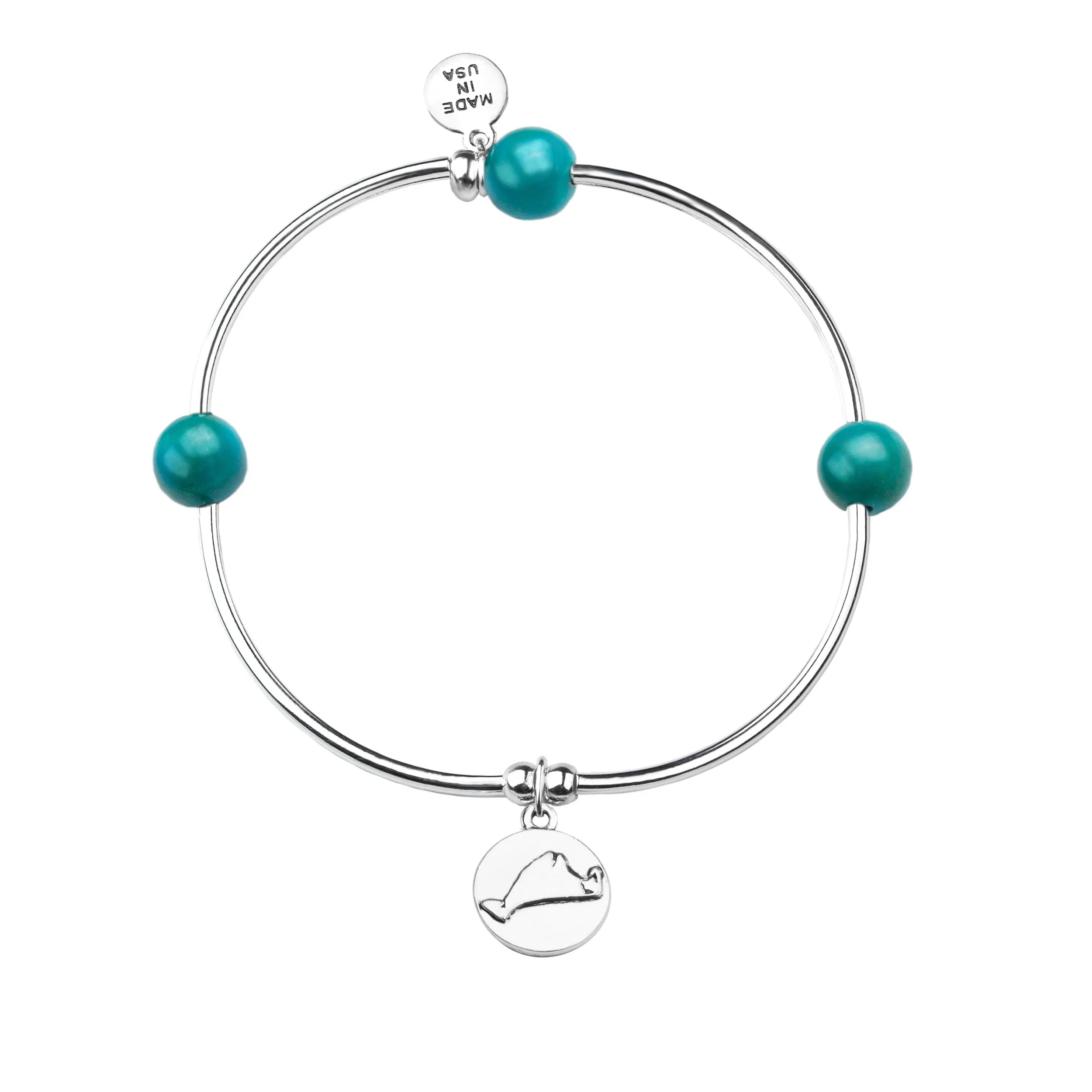 Martha's Vineyard | Bangle Charm Bracelet | Turquoise - Protection