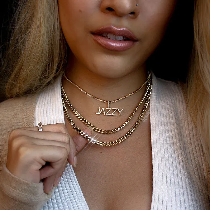 Micro Miami Cuban Link Choker Chain in Gold