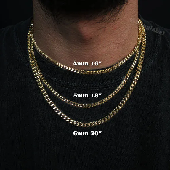 Micro Miami Cuban Link Choker Chain in Gold