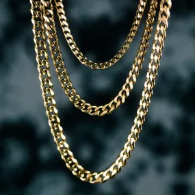 Micro Miami Cuban Link Choker Chain in Gold