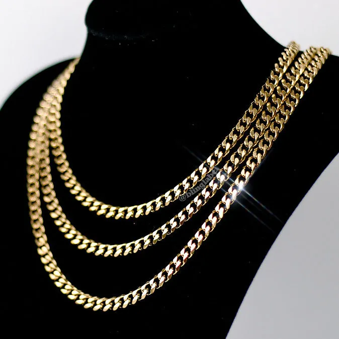 Micro Miami Cuban Link Choker Chain in Gold